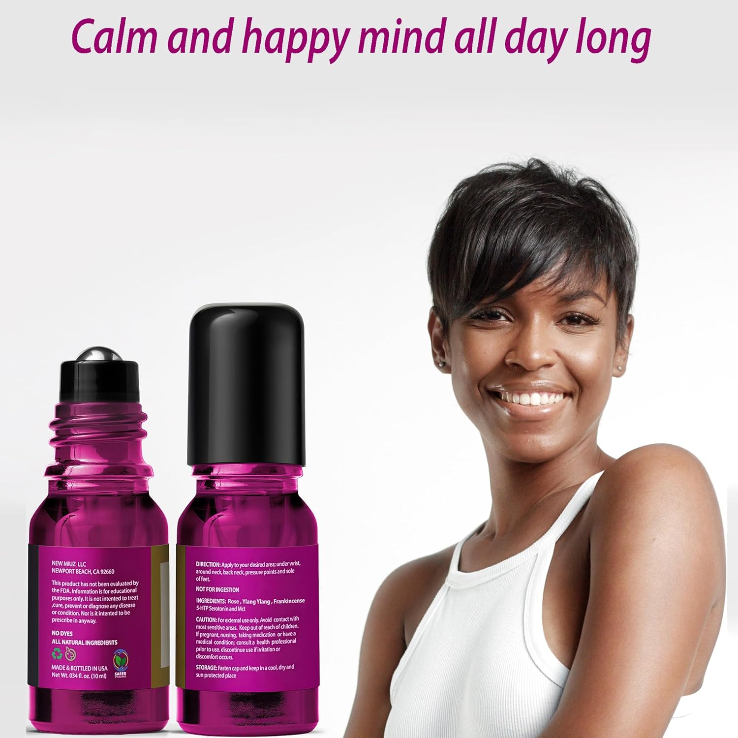 Chill Out Calming Roll On Essential Oil Blend Stress Relief Rose Ylang Ylang & Frankincense Relaxation Calm Aromatherapy Gift for Women Perfect Stocking Stuffers - Image 7