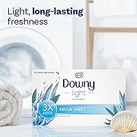 Vista 2 de Downy Hojas para secadora ligeras Mega, suavizante de ropa, Bruma del Océano, 130