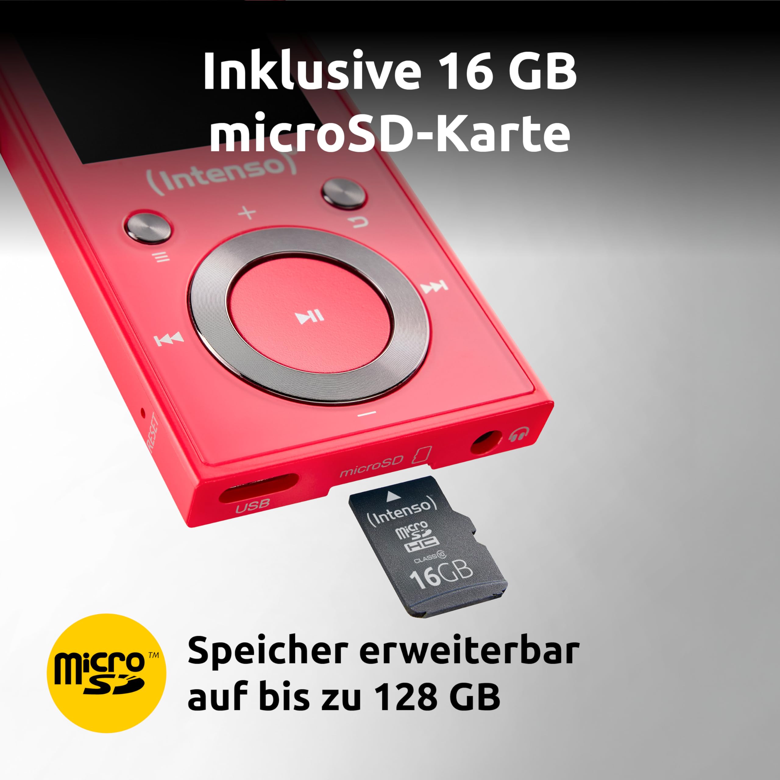 Intenso Odtwarzacz MP3 Skuter wideo 1,8 cala Bluetooth Różowy