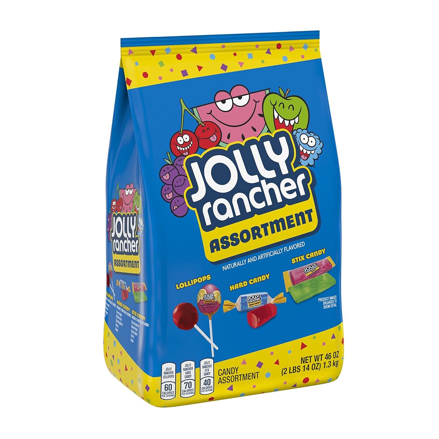 JOLLY RANCHER Assorted Fruit Flavored Mixed Candy, Individually Wrapped, 46  oz Bulk Variety Bag