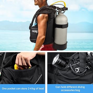 DIDEEP Scuba Diving Jacket BCD Deep Diving Buoyancy Compensators Adjustable Vest