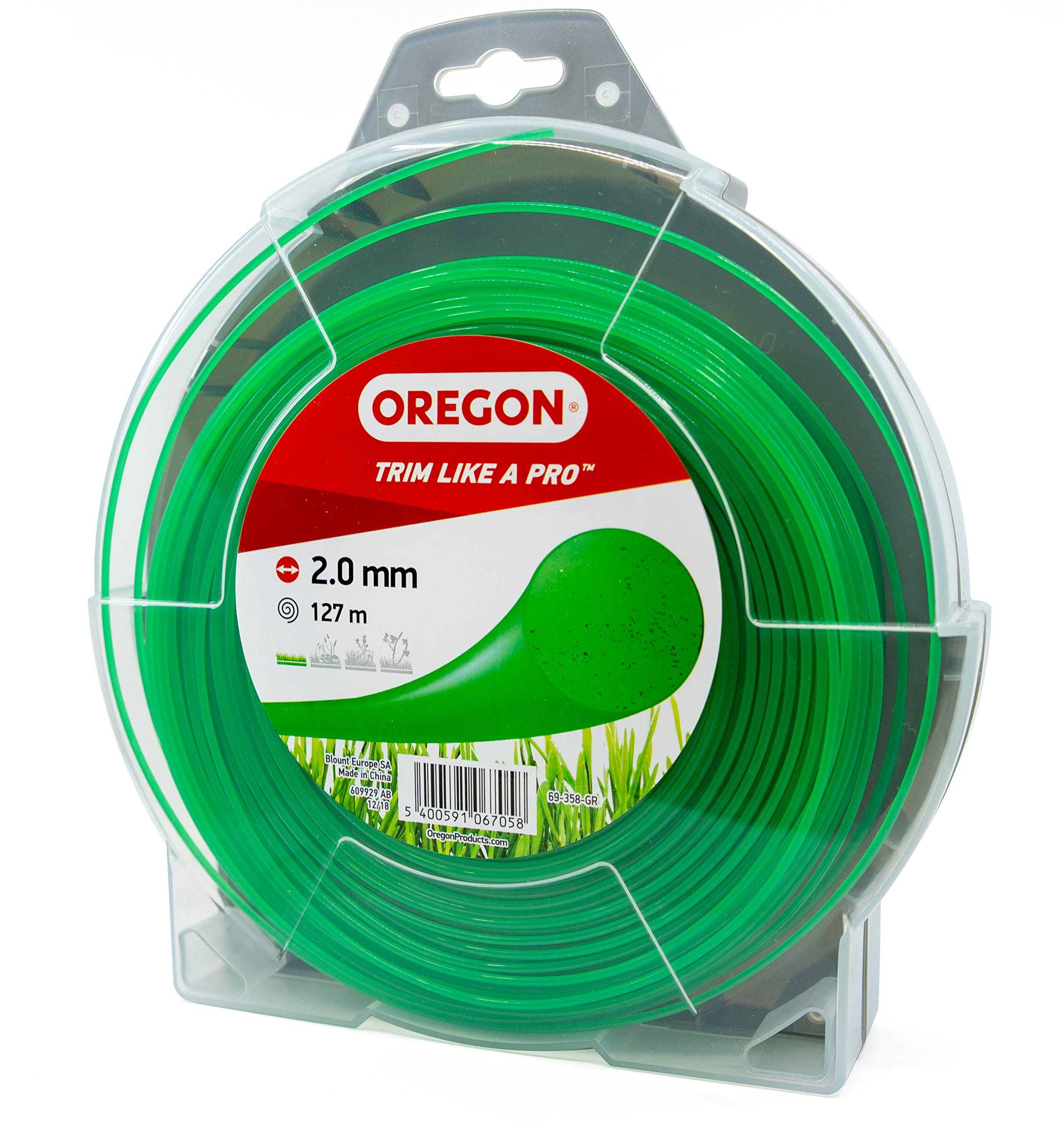 Oregon Trimmerschnur Quadratisch – 0.095" (2,4 Mm) Stärke, 345 M Lang | Robustes Nylon Für Rasentrimmer Aller Marken