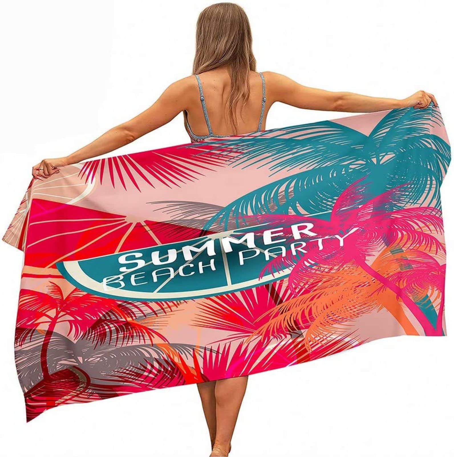 Plant Bloemen Strandlaken 100x200 cm Extra Grote Strandhanddoeken Microfiber Roze Strandlaken voor Volwassenen Kinderen Sneldrogend Zandvrij Lichtgewicht Zachte Zwembad Handdoeken voor Reizen, Zwemmen, Camping
