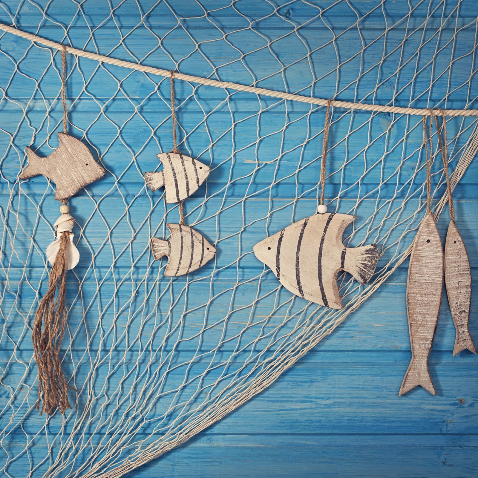 coastal fish net decor Amazon.com: 3 Pack Fish Net Decorations for Party, 80x40 Inch Natural  Cotton Fishing Net Decor for Under The Sea Hawaiian Beach Party, Thick  Nautical Netting for Wall Table Ceiling Decoration : Pet