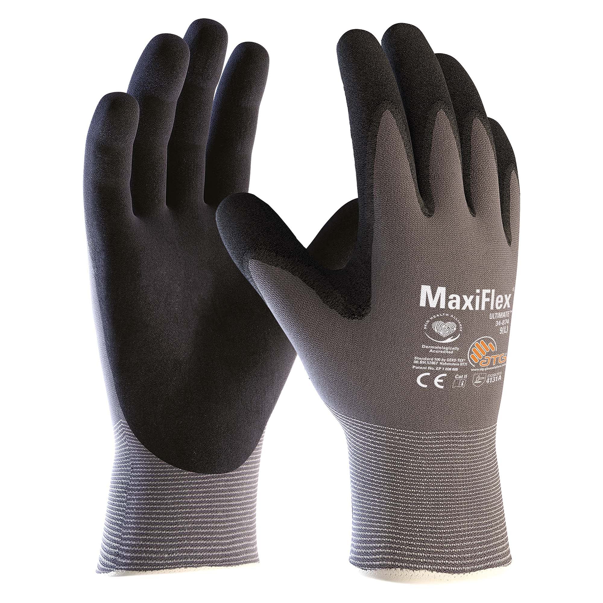 ATG 12 Paar Nylon-Strickhandschuhe,MaxiFlex Ultimate 2440 Gr.12