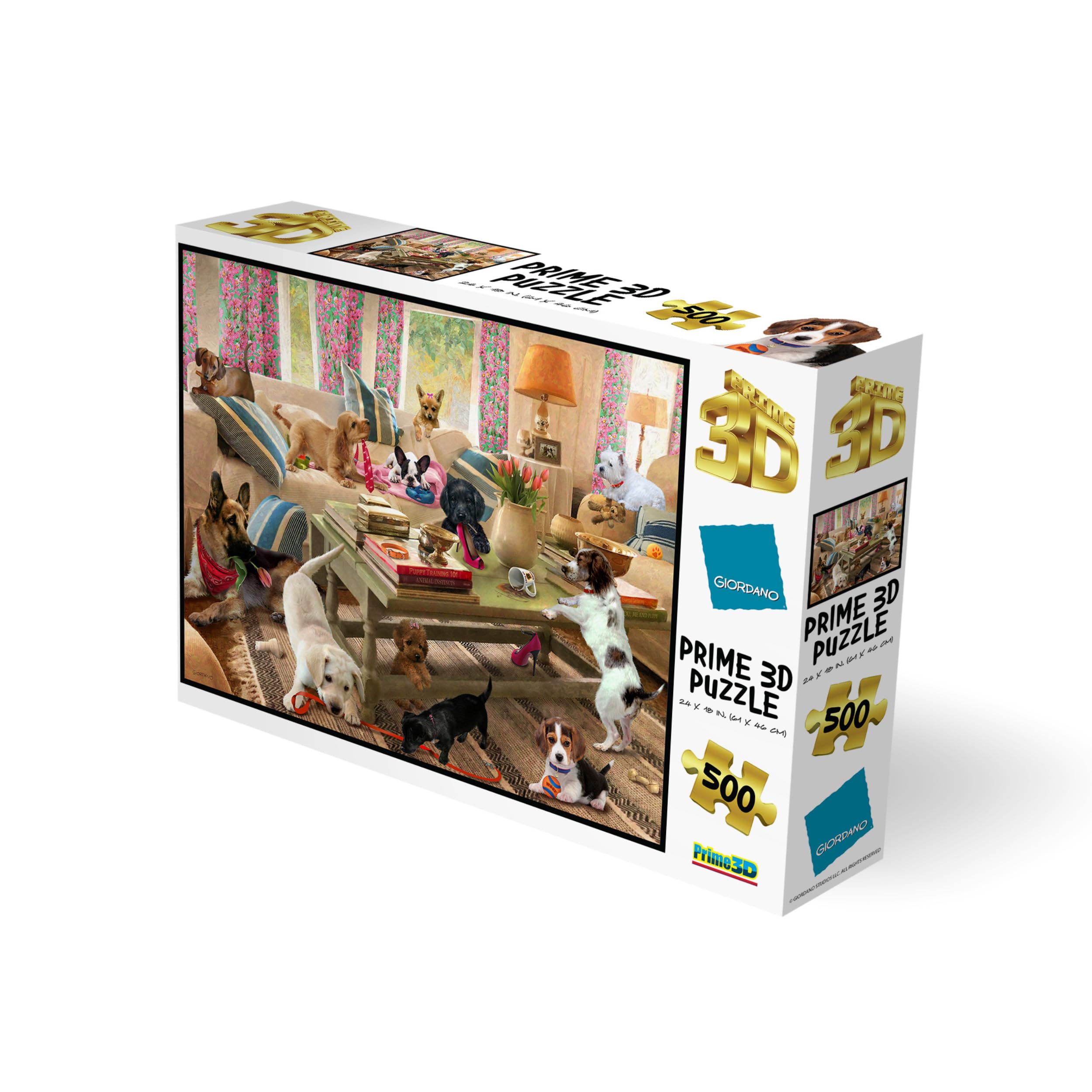Prime 3D Discovery Animals Jigsaw Puzzle - 500 Piece 3D Lenticular Leopard Puzzle 24x18 Inches