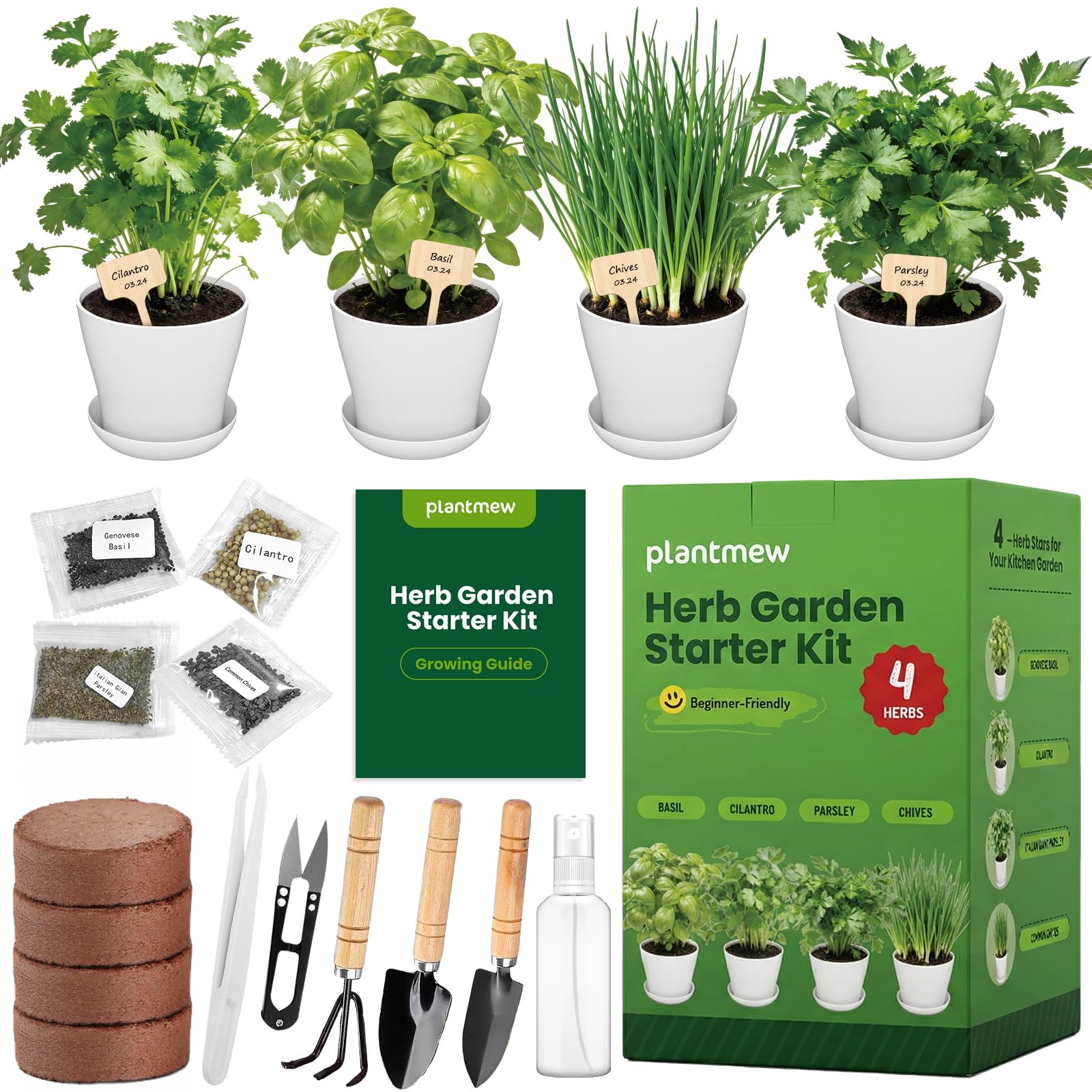 PLANTMEW Indoor Herb Garden Starter Kit