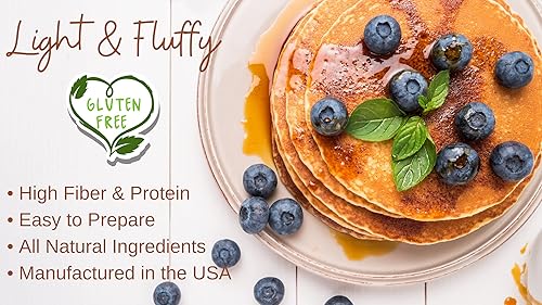 Miniatura 8 de Mezcla de panqueques sin gluten de alimentos bajos en carbohidratos  Ingredientes totalmente naturales  Hornear harina de almendra y coco  Apto para