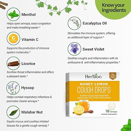 Miniatura 2 de Gotas para la tos miel y limón, 18 unidades