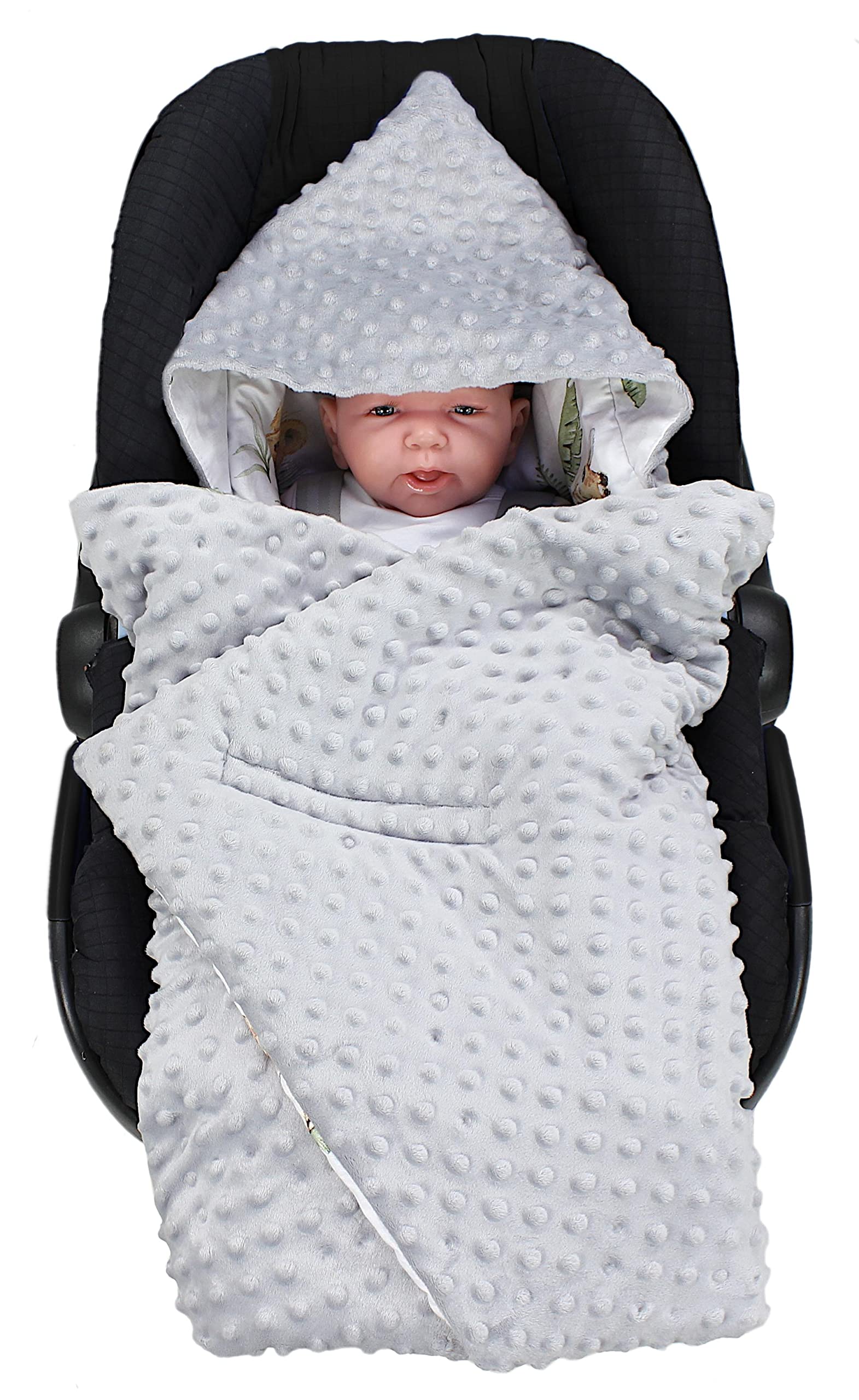 TupTam Couverture de Bébé 85 x 85 cm pour Siège Auto Buggy Coque Universelle Minky Coton