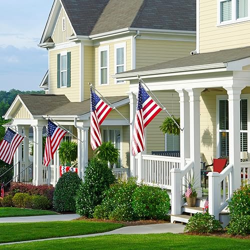 Miniatura 5 de Anillos de plástico para asta de bandera con rodamientos, 4 unidades, anillo de montaje de bandera antienvoltura giratorio de 360 grados, juego