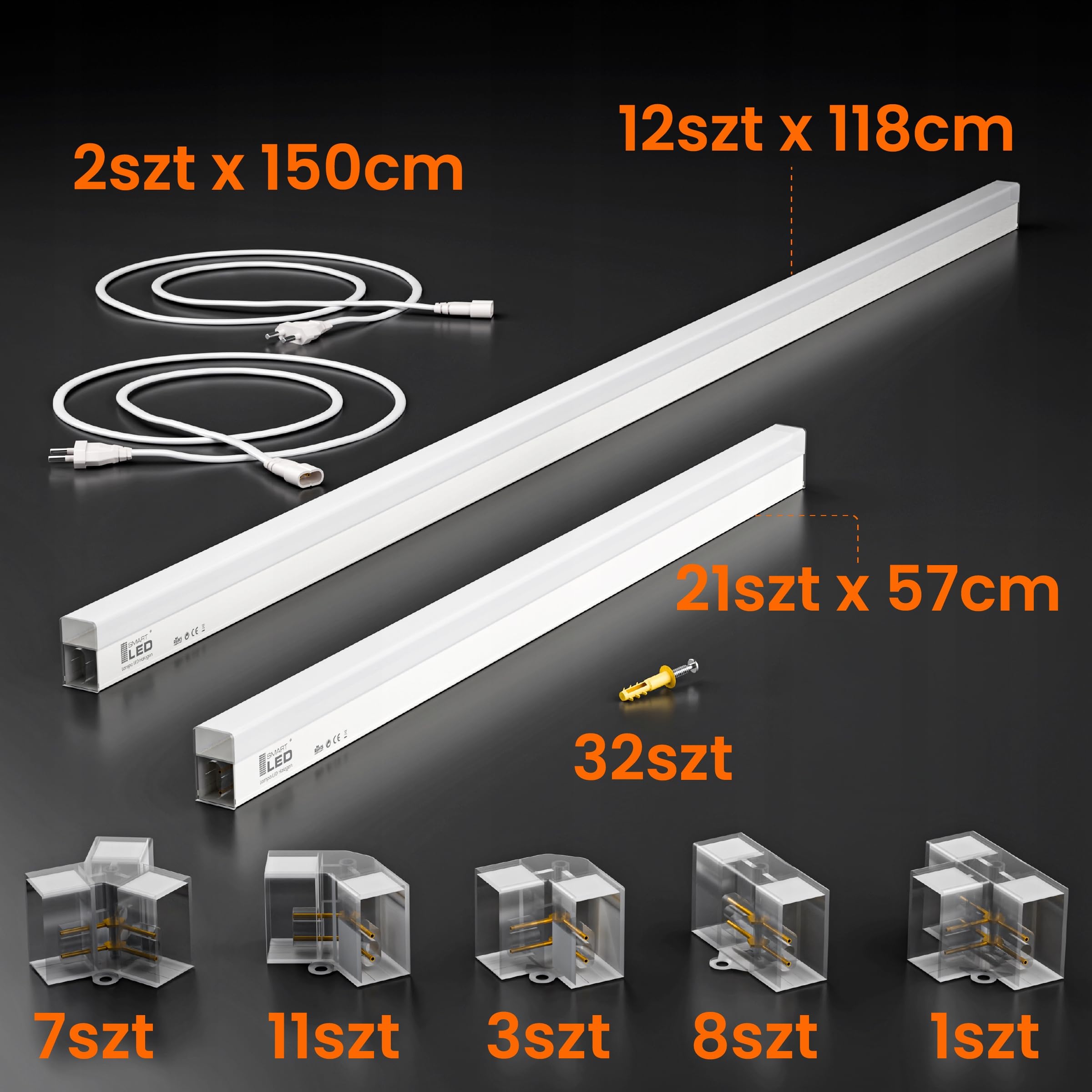 Garagenlampe LED 5-Hex 384W 4000K Verformbare LED Werkstatt Deckenleuchte DlY Sechseck Garage Licht für Garage, Werkstatt, Lager, keller, Fitnessstudio, Hexagon (484x243)