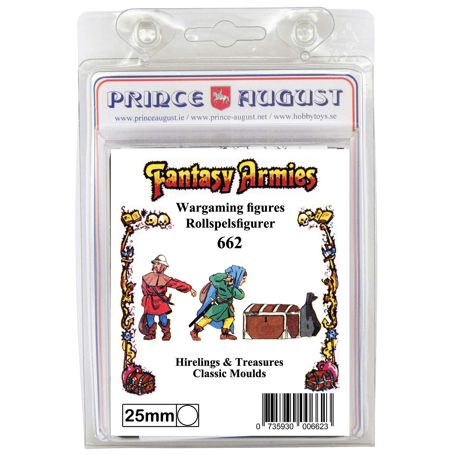 Prince August Hobby Casting Stampo In Gomma PA667 – Fantasy 25 Mm, Guerriero A Cavallo, Per Fusione Miniature Metallo