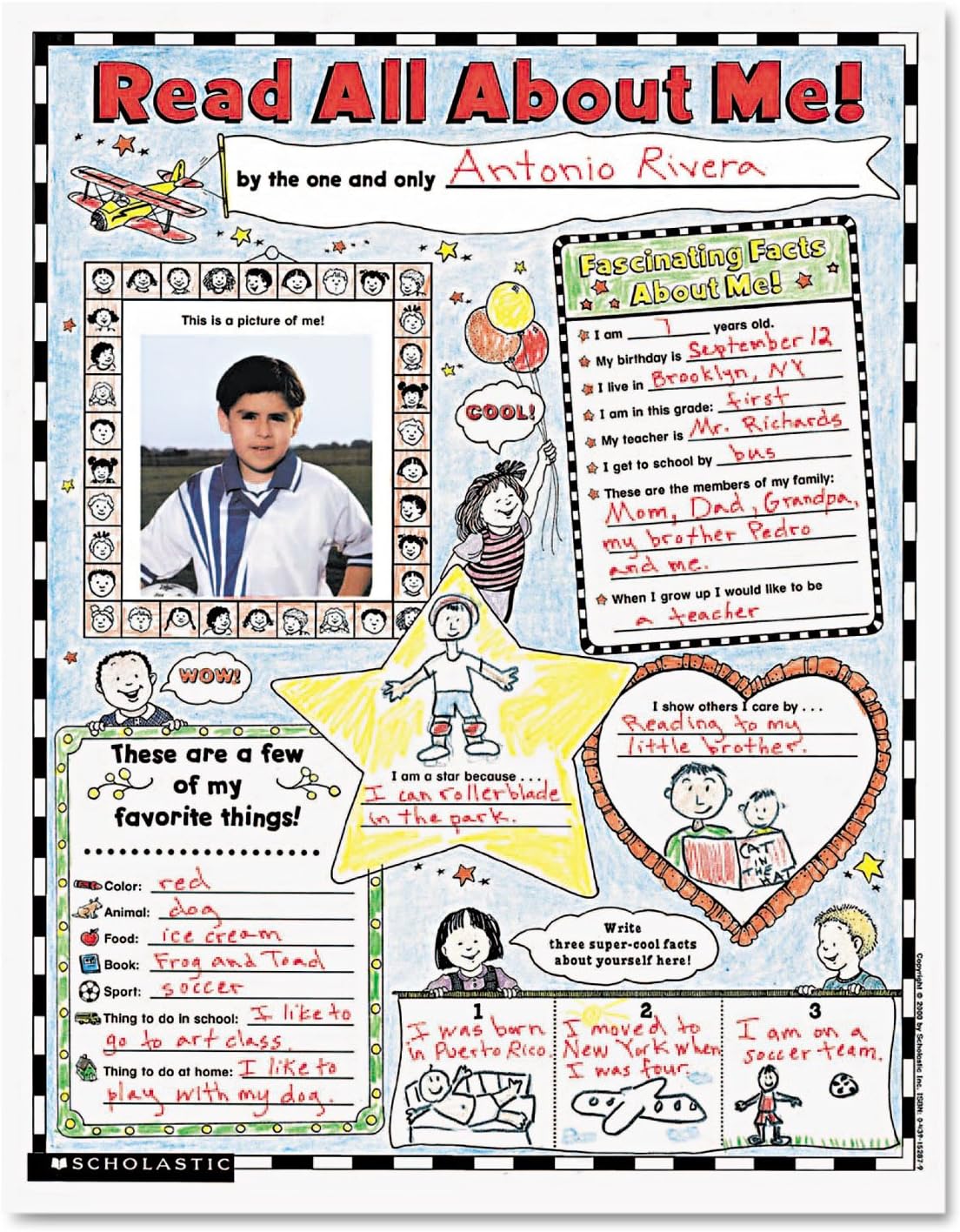 Instant Personal Poster Sets: Read All About Me: 30 Big Write-and-Read Learning Posters Ready for Kids to Personalize and Display With Pride!