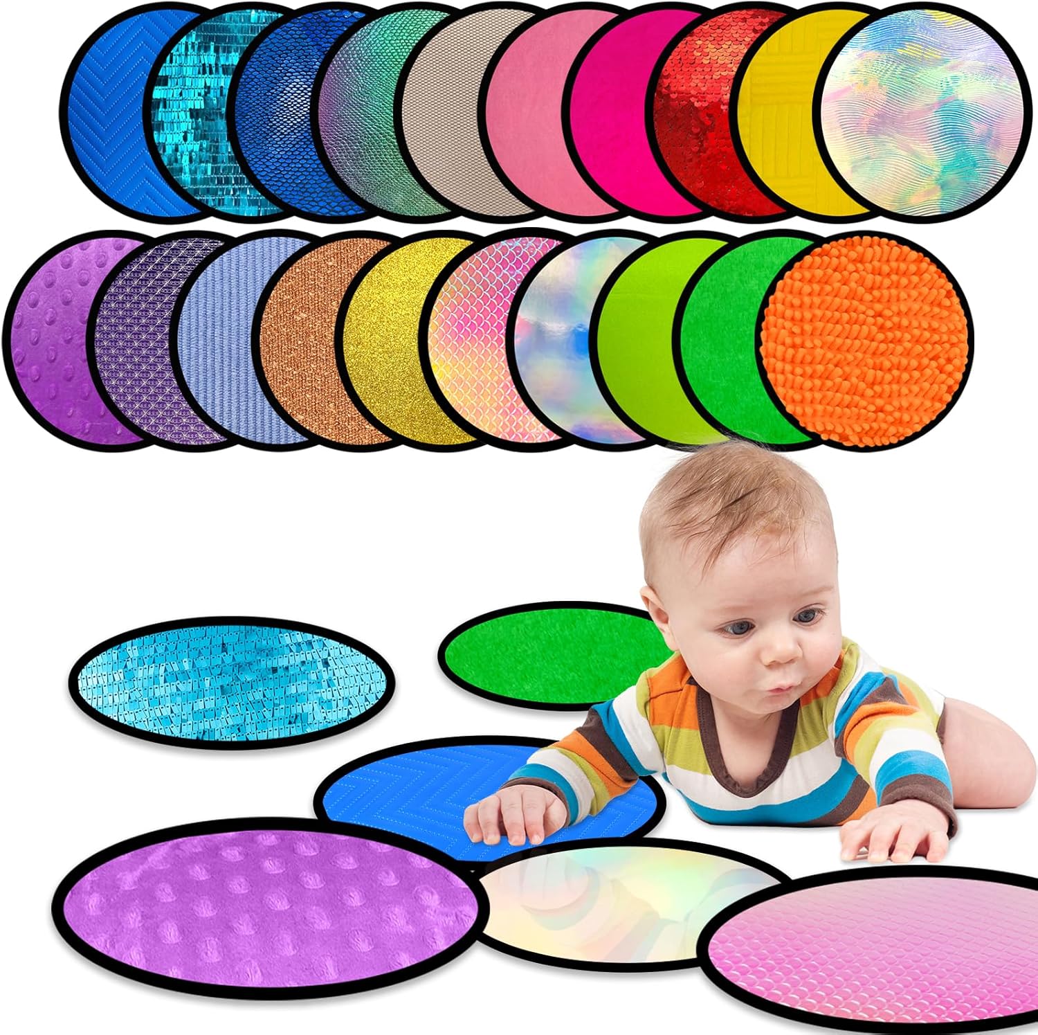 Bouiexye 20 Sets Round Sensory Mats for Autistic Morocco | Ubuy