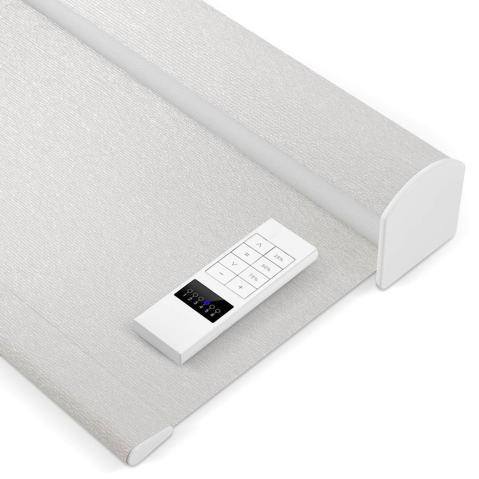 Zshine Motorized Blackout Window Blinds Customize Width (23-95 Inches) Remote Control Wireless and Rechargeable Roller Shades Blinds for Windows, Home, Office, Hotel, Club, Restaurant(82141F)