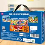Puzzles géants QUOKKA pour enfants de 3 à 5 ans - 2x3 pieds, puzzles de 48 pièces pour enfants de 4 à 8 ans - jouets éducatifs sur de grands puzzles pour garçons et filles de 3 à 5 ans - cadeau d'activités jouet carte du monde