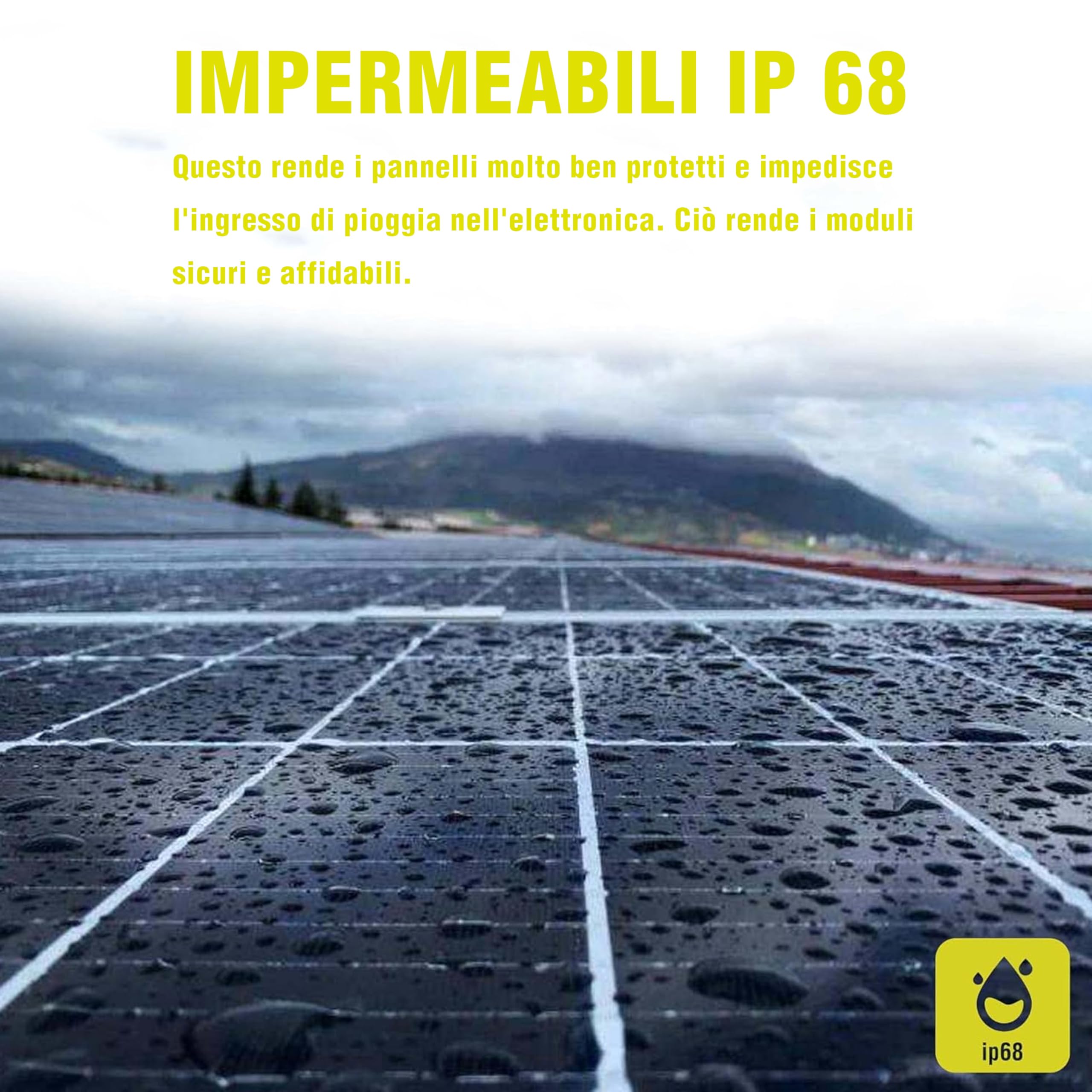ULL Pannello solare da 400 W, 31,6 V, con 108 celle monocristalline ad alta efficienza, impermeabilità IP68 e eccellente resistenza PID, modulo solare monocristallino per casa, giardino