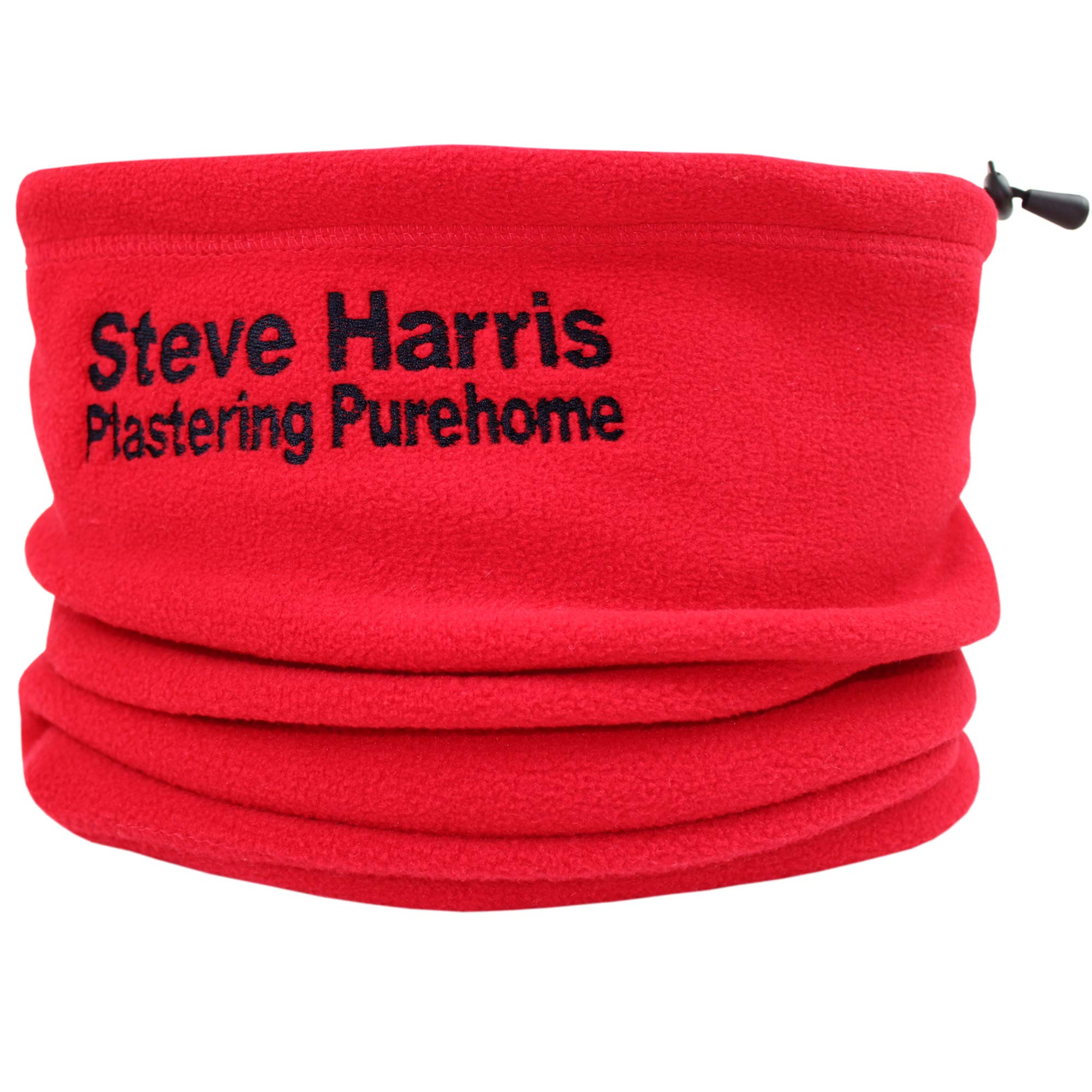 Teddyts Unisex Red Personalised Ultra Thermal Fleece Toggle Snood
