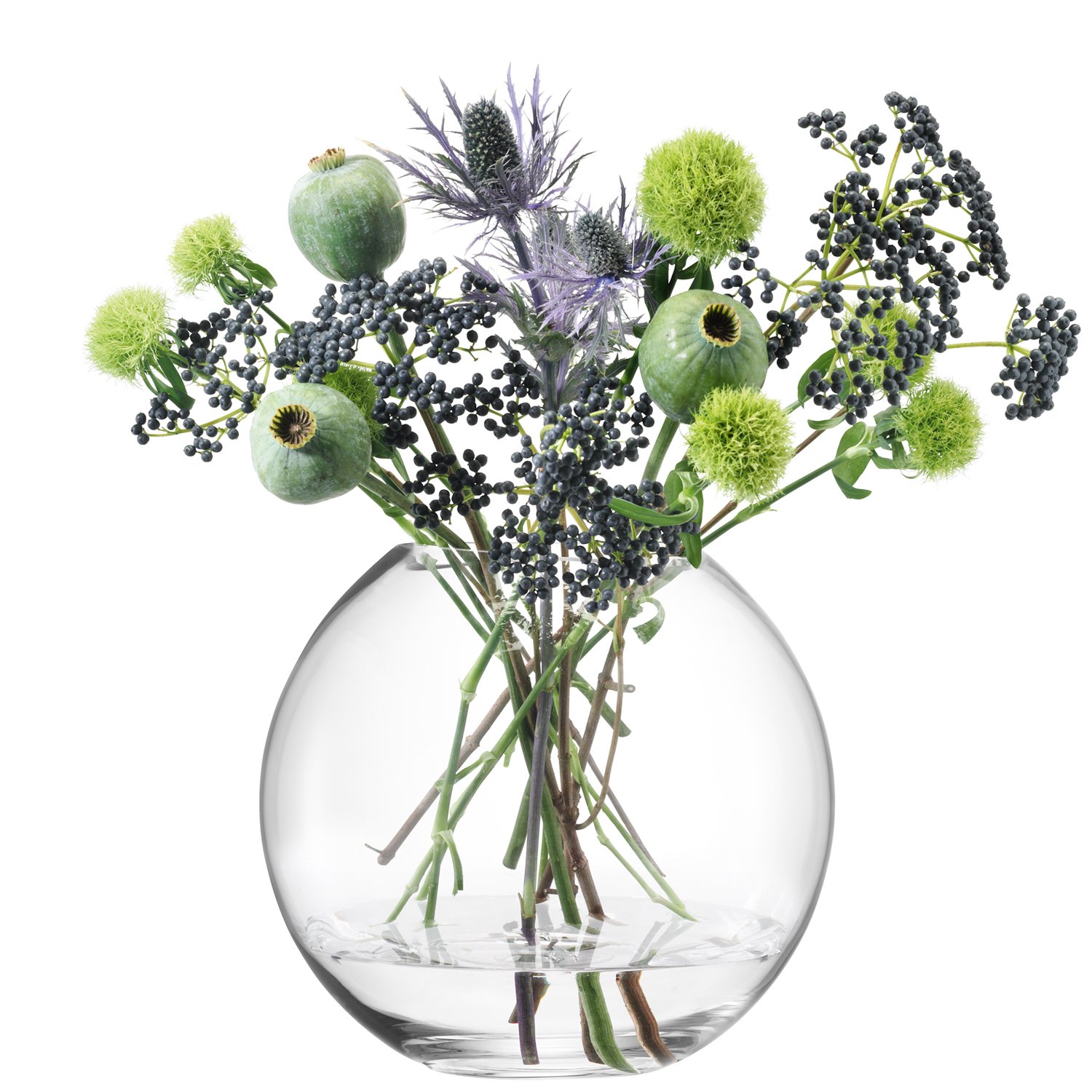 Amazon.co.jp： LSA(エルエスエー) フラワーベース(花器) クリア 高さ16cm GLOBE(グローブ) G116116