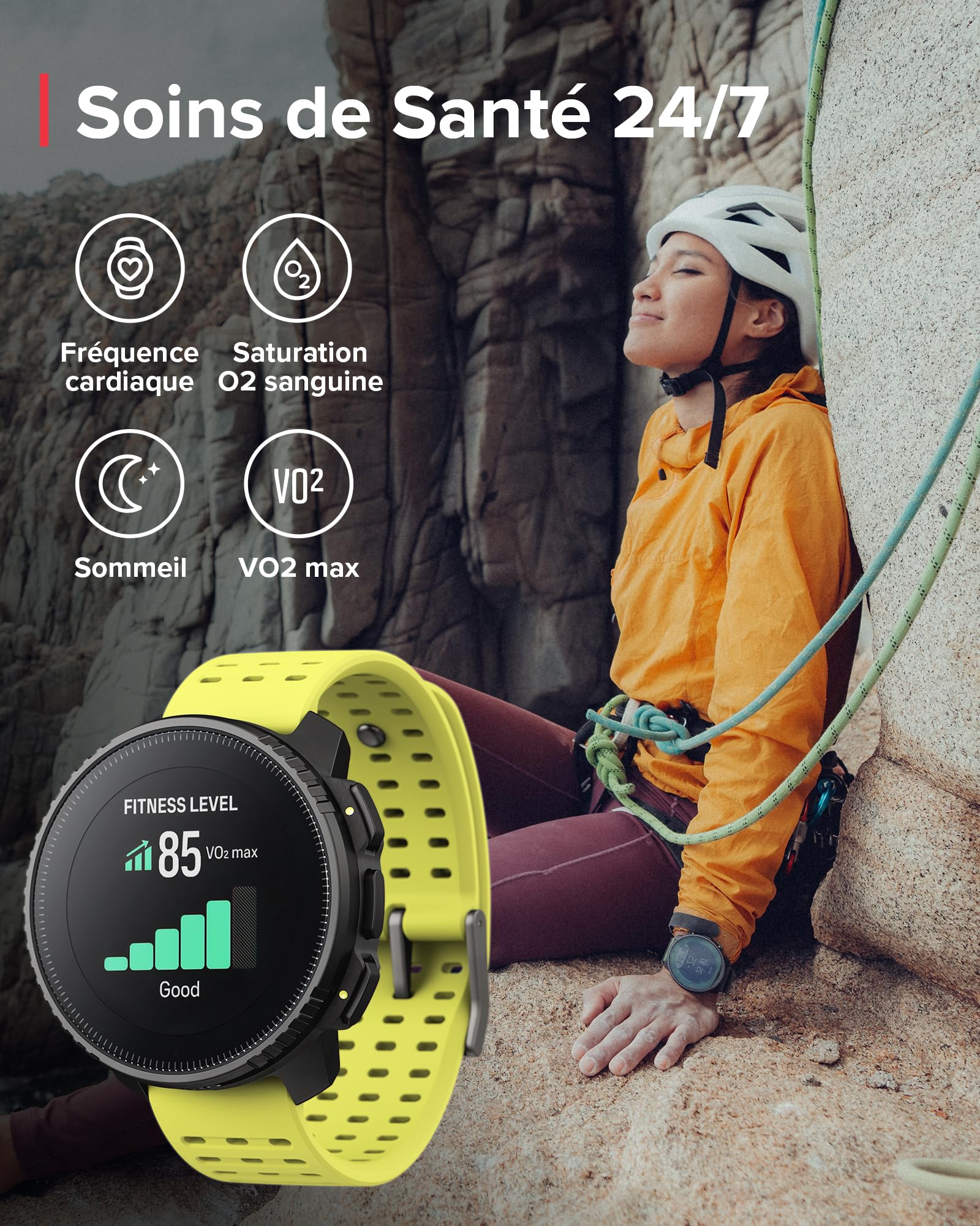 SUUNTO Vertical Men's Smart Watch, 95+ Sports, GPS Activity Tracker, Smart Health Care Smartwatch 24/7, Heart Rate Monitor, Altimeter, Barometer, Solar Charging Optional - 5