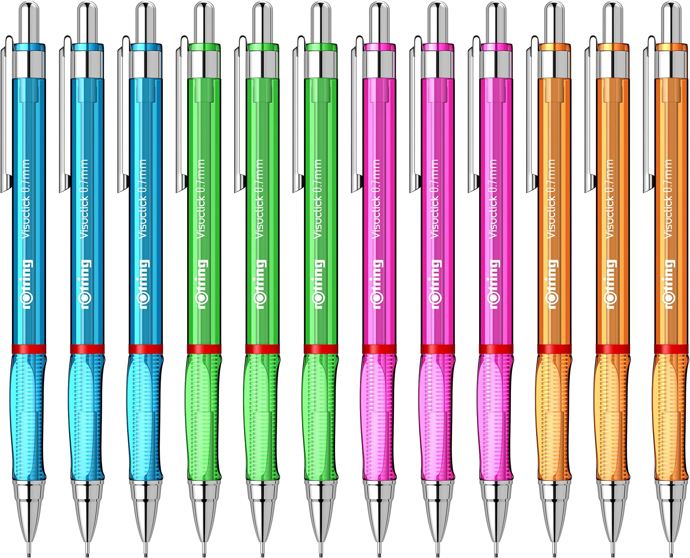 Rotring Visuclick 0.7mm Mechanical Pencil 2B Lead Blue Orange Green
