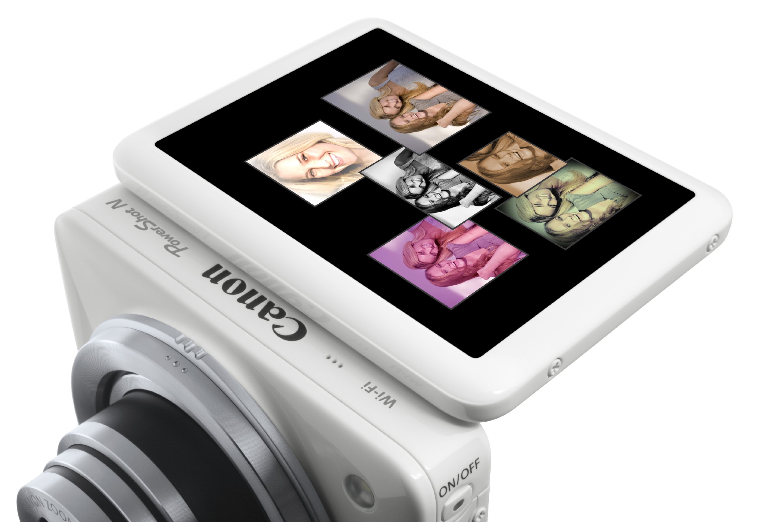 Canon PowerShot N Compact Digital Camera - White (12.1 MP, 8x