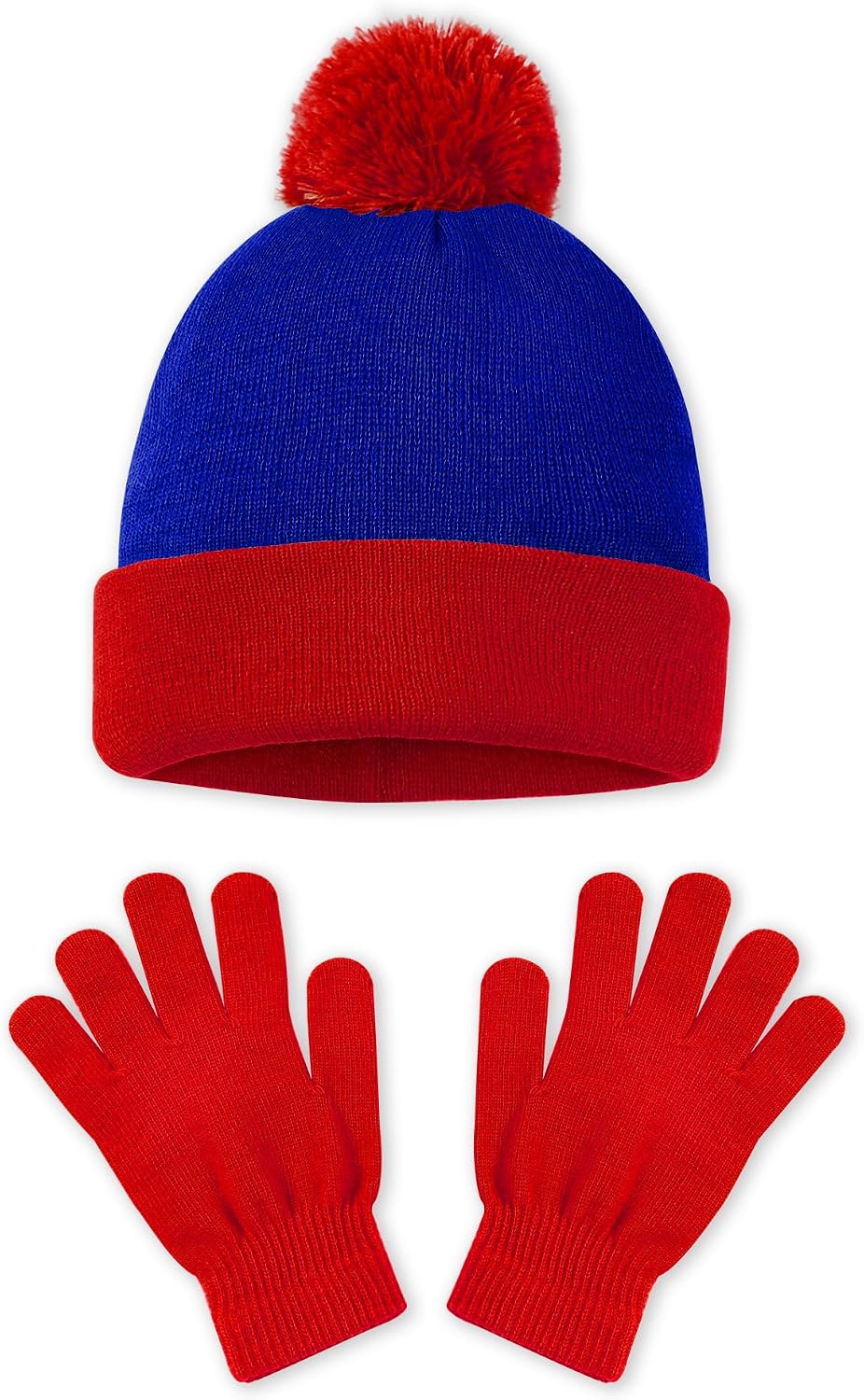 Halloween Cosplay Funny Beanie Hat and Gloves, Character Park Knit Hat Winter Christmas Costume Accessories