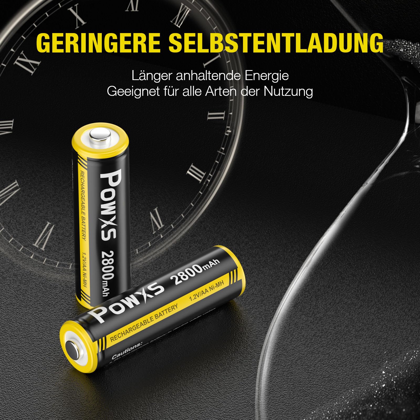 8 Piles AA Rechargeables Ni-MH 2800mAh - Faible Auto-décharge - 1500 Cycles - Avec Boîte De Rangement - Pour Appareils énergivores