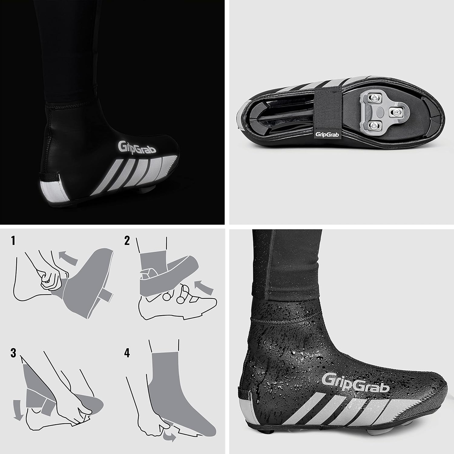 GripGrab RaceThermo Waterproof Winter Road Bike Overshoes Windproof Thermal Cold Weather Neoprene Cycling Shoe Covers