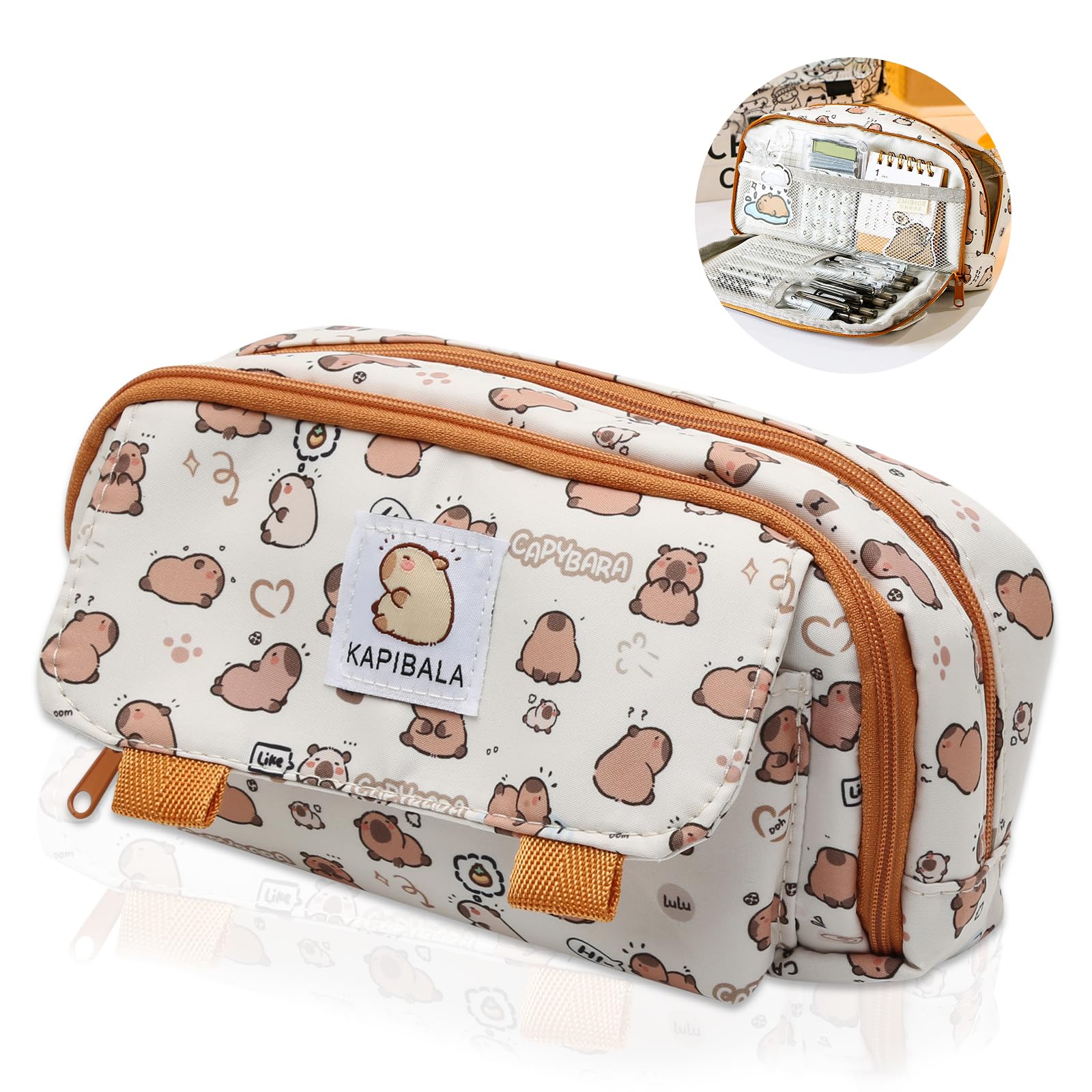 POXIAOER Estuche para lápices, bonito estuche para niñas, niños, artículos de papelería escolar, estuche grande de gran capacidad, estuche para rotuladores, bolsa para lápices, estuche personalizado