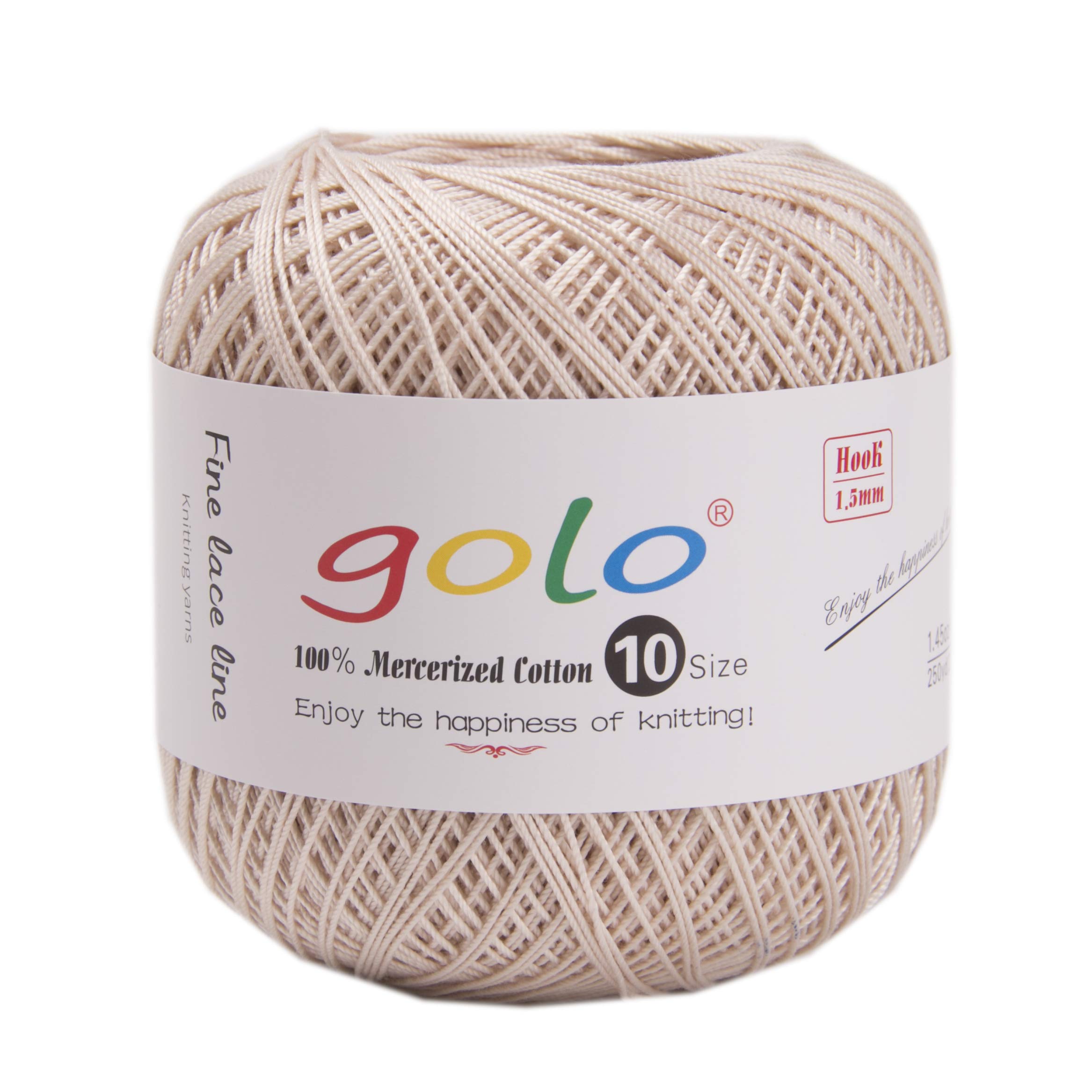 golo Crochet Yarn for Begingers Size 10 Crochet Yarn Cotton for Hand Knitting 111