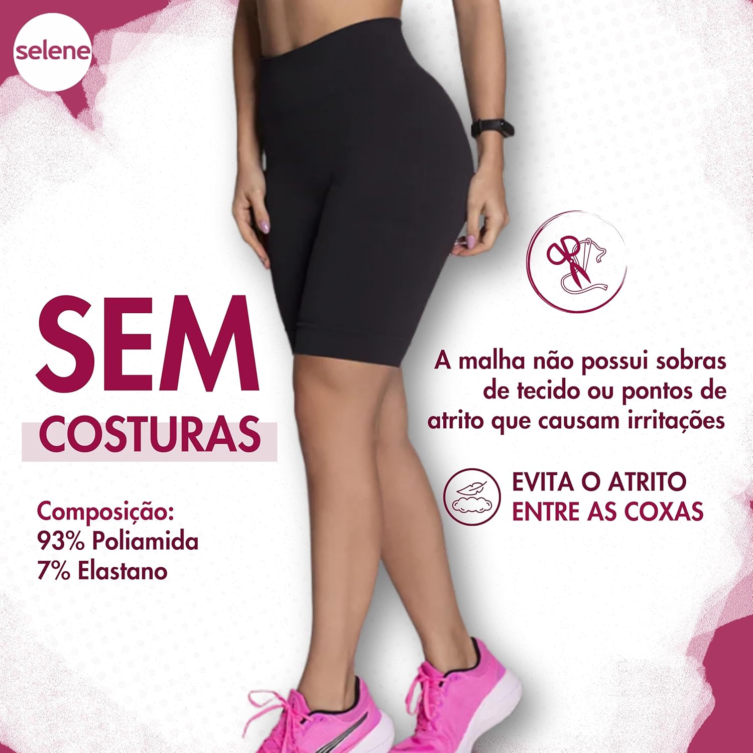 Bermuda Academia Feminina Zero Transparência Sem Costura Cós Alto Poliamida Selene em promoção! Veja a oferta e mais achadinhos de Shorts & Bermudas 5 Hoje é o melhor dia para comprar Bermuda Academia Feminina Zero Transparência Sem Costura Cós Alto Poliamida Selene com aquele preço maroto! Promoção! Aproveite a oferta! 5