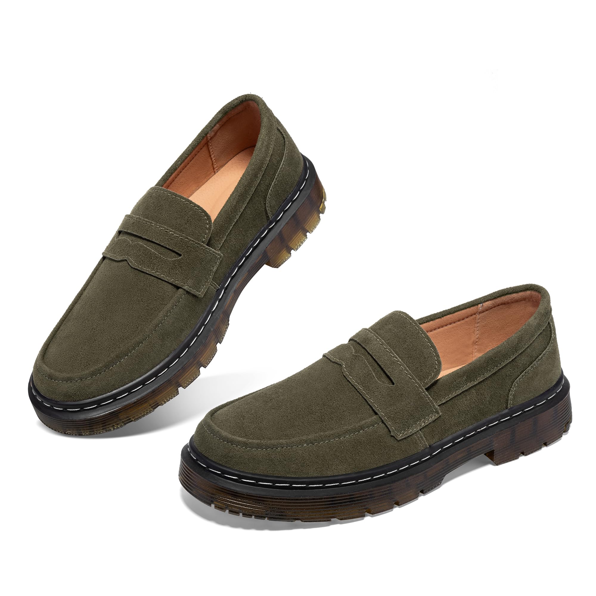 Women's Suede Penny Loafer Comfort Driving Moccasins