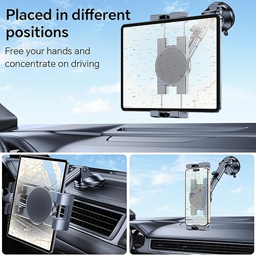 Miniatura 3 de Soporte para tablet para coche iPad para coche Parabrisas + DashSoporte de iPad con ventosa para soporte de camión 360Soporte de montaje de tablet