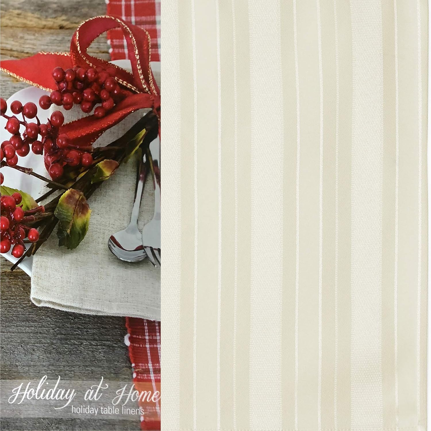 White Polyester Stain Resistant Napkin Set of 4