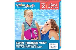 SwimSchool Kids Swim Trainer Vests for Toddlers Ages 2-6 – Boys/Girls –...