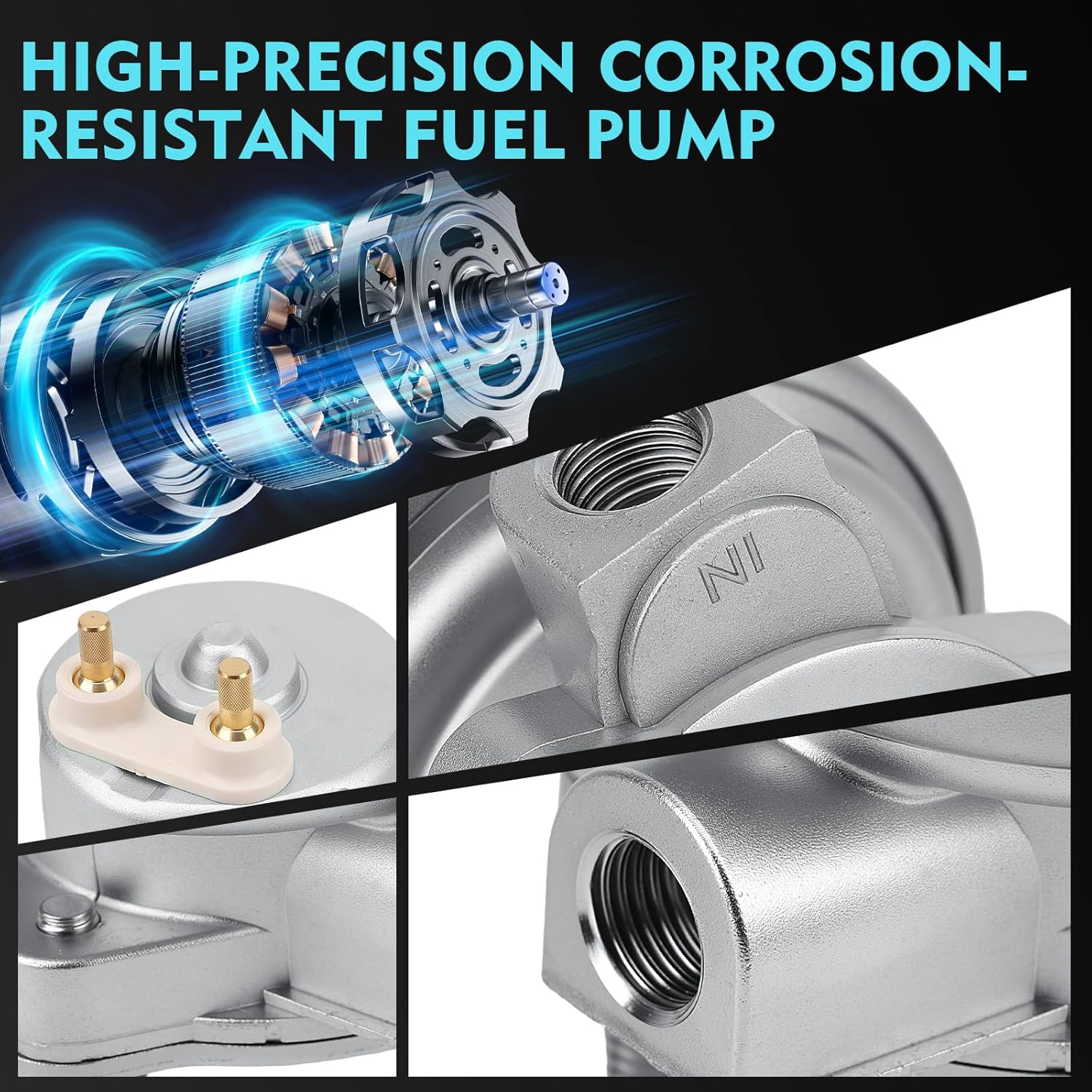 P4602RV Fuel Pump for Motorhomes & Towables - Universal High-Pressure Replacement for Gas & Diesel RVs - Solves Hesitation & Power Loss, Replaces EFP363, SP1405,SP1485