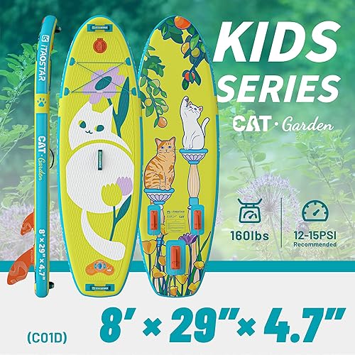 Miniatura 2 de 11'10'6" Inflatable Stand Up Paddle Board with Premium SUP Board Accessories, Adj Paddle, Anti-slip EVA Deck, 120L Travel Backpack wFront Pocket