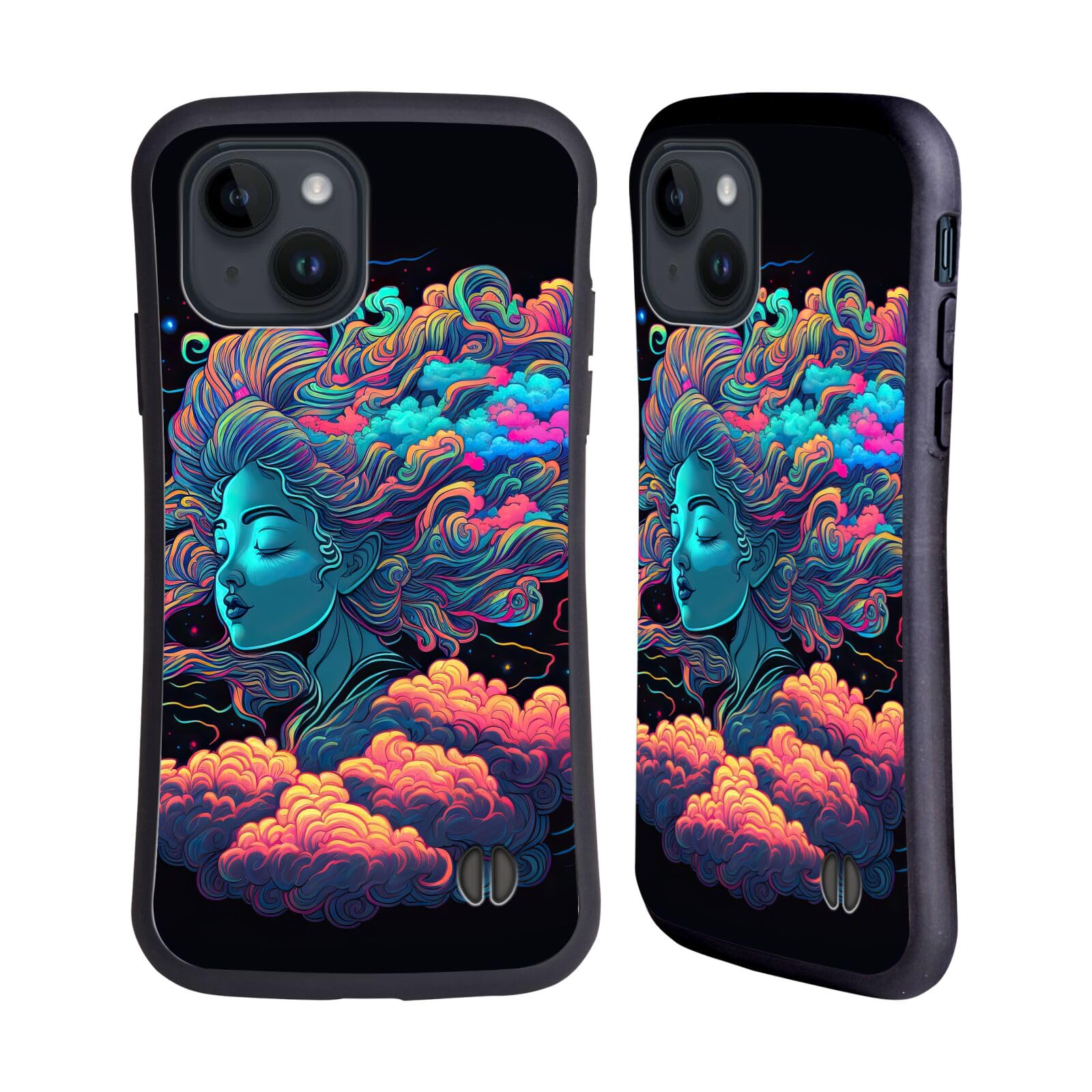 Head Case Designs Officially Licensed Wumples Cloud Goddess Aphrodite Cosmic Arts Hybrid Case Compatible with Apple iPhone 15