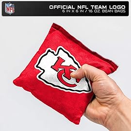Wild Sports NFL Kansas City Chiefs 8pk Dual Sided Bean Bags, Team Color