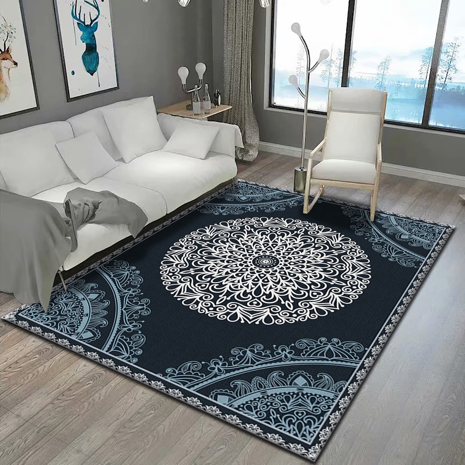 Tapis à poils longs antidérapant pour créer un coin lecture cosy