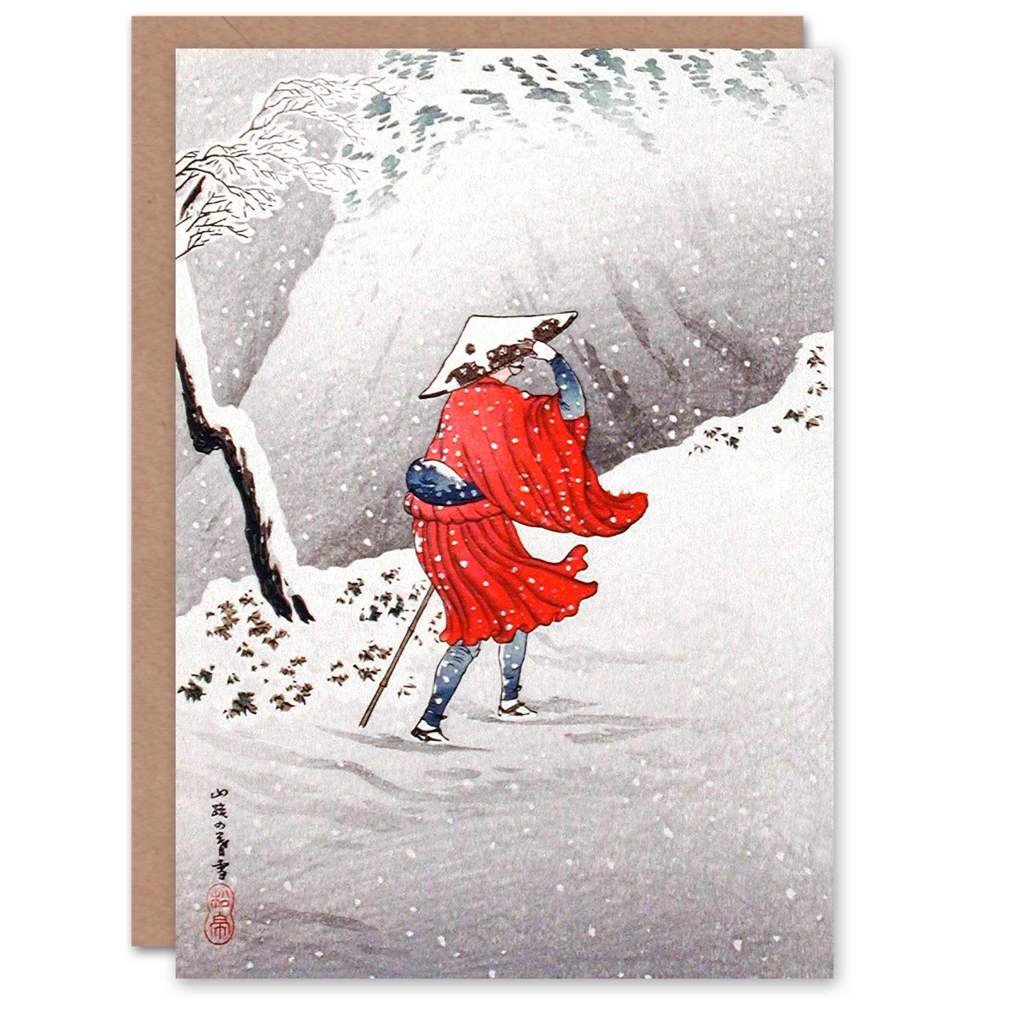 Artery8 Hiroaki Takahashi Art Card Snowy Evening On A Mountain Path
