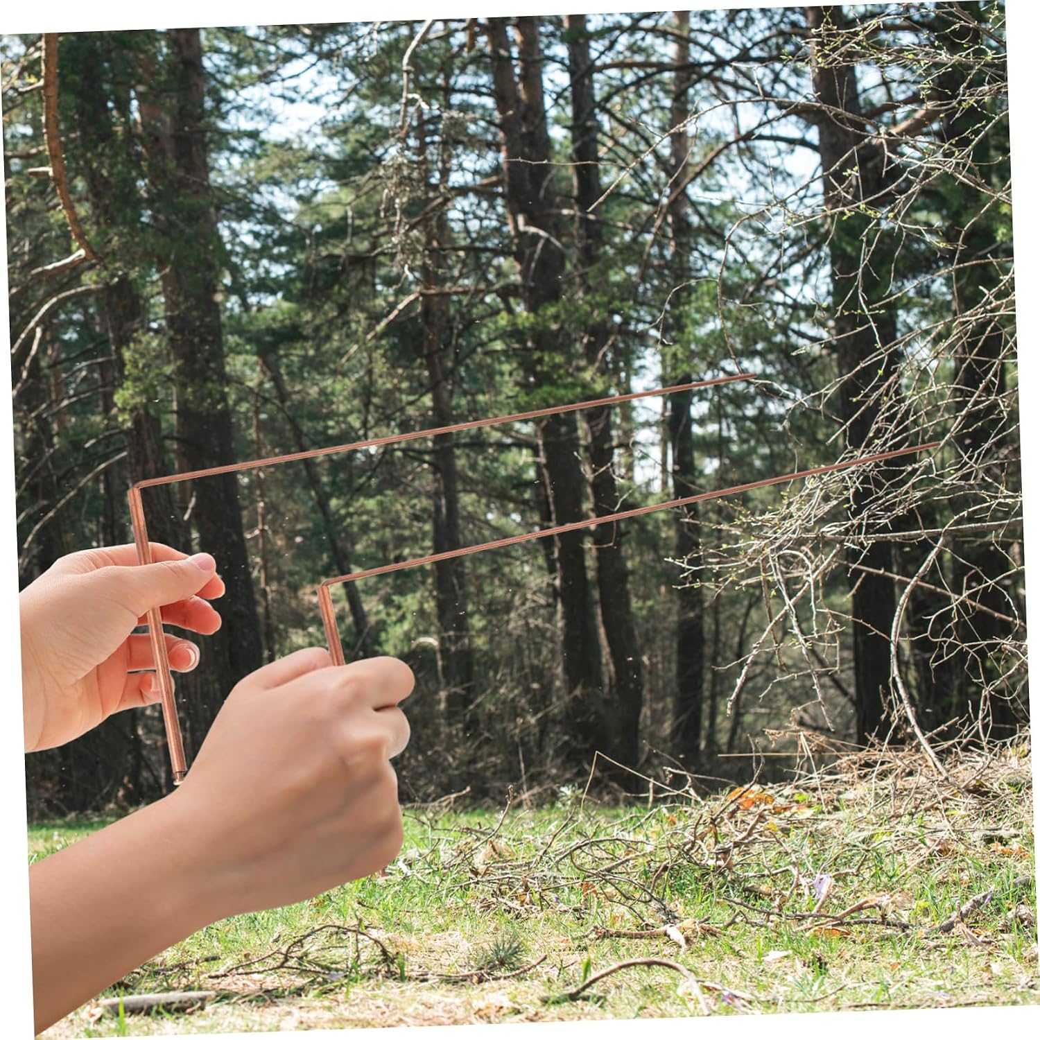 2pcs Tools Divining Rods for Water Durable Divining Tool Metal Dowsing Rod Divining Measuring Rods Portable Dowsing Rods Home Divining Tool Dowsing Tool Copper Pen Shape