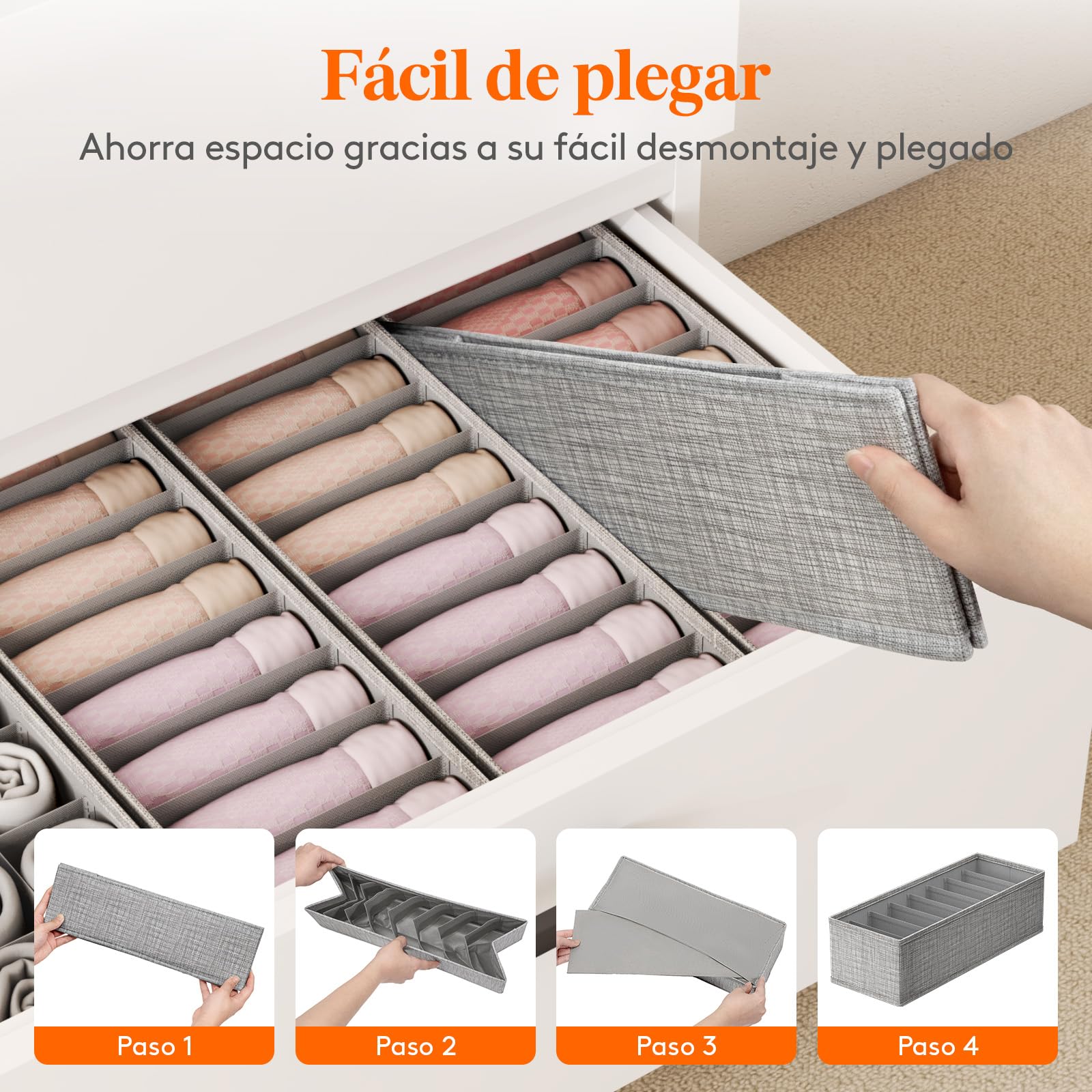 Lifewit Juego de 15 organizadores Hemnes para cómoda, cambiador con base estable, organizador de armario, cajones, sistema de organización para cambiadores, ropa infantil, calcetines, camisetas, ropa