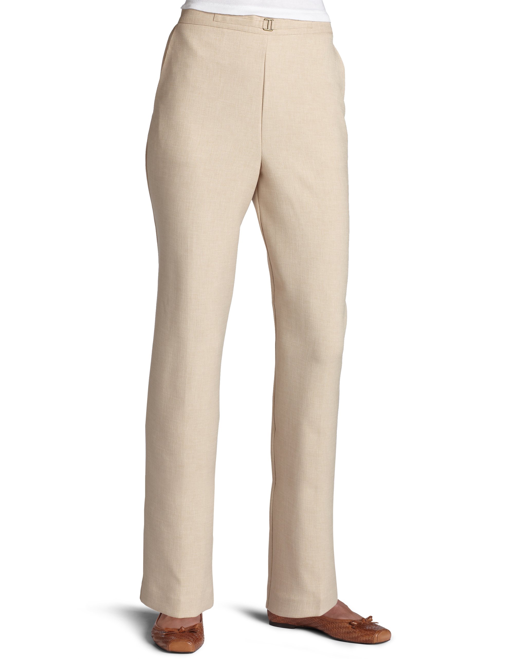 Alfred Dunner Womens Short Length Pant Flax