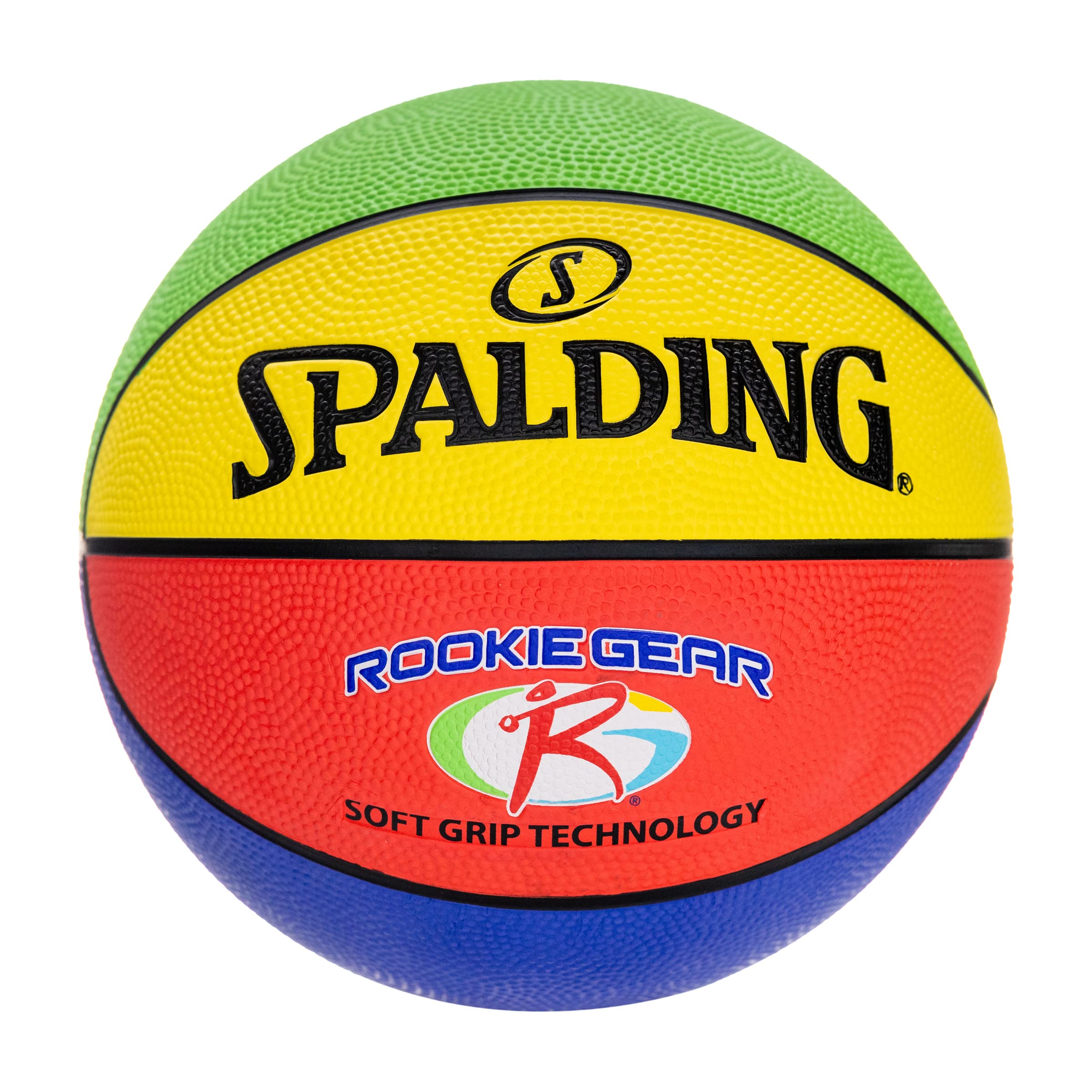 Spalding Laboratories Rookie Gear Soft Grip Multi Color Youth Indoor-Outdoor Basketball 27.5