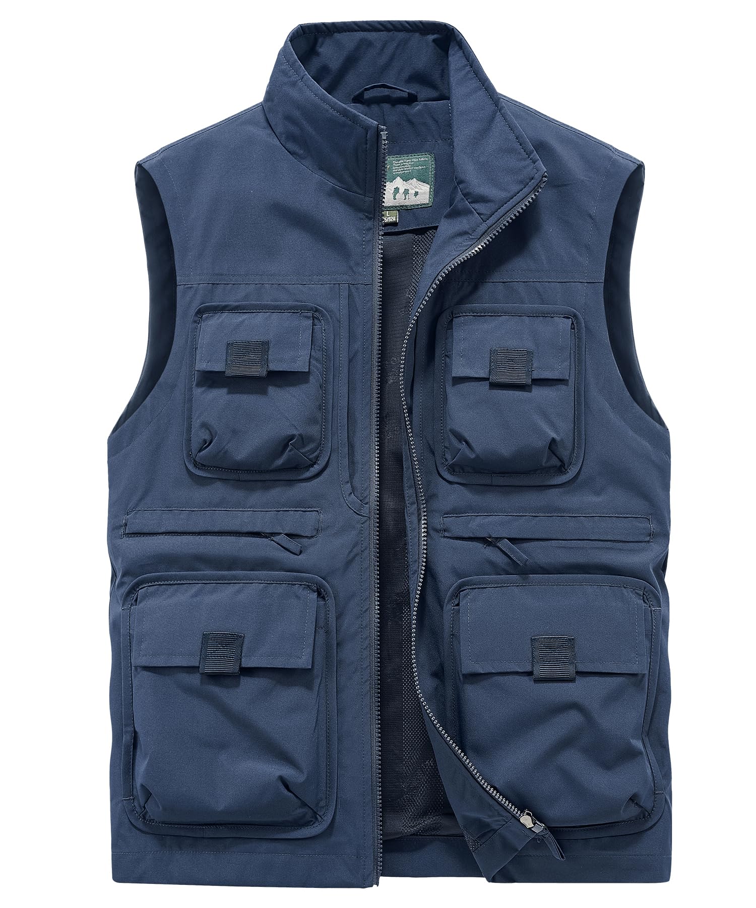 Chaleco de Pesca con múltiples bolsillos para Hombres Ligero Chaleco Sin Mangas de Secado Rápido Transpirable Aire Libre Chaleco de Trabajo Casual Chaqueta para Viajes Fotografía Caza