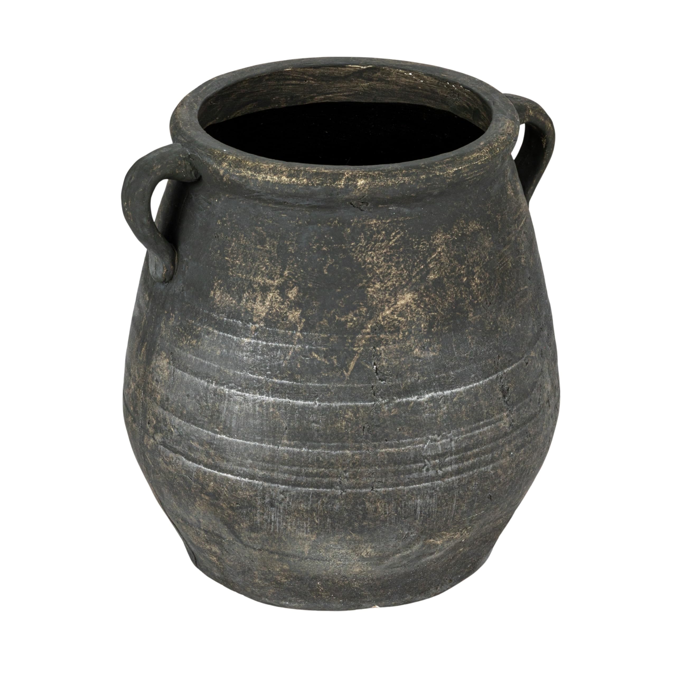 Creative Co-Op Whitewashed Terra-Cotta Urn