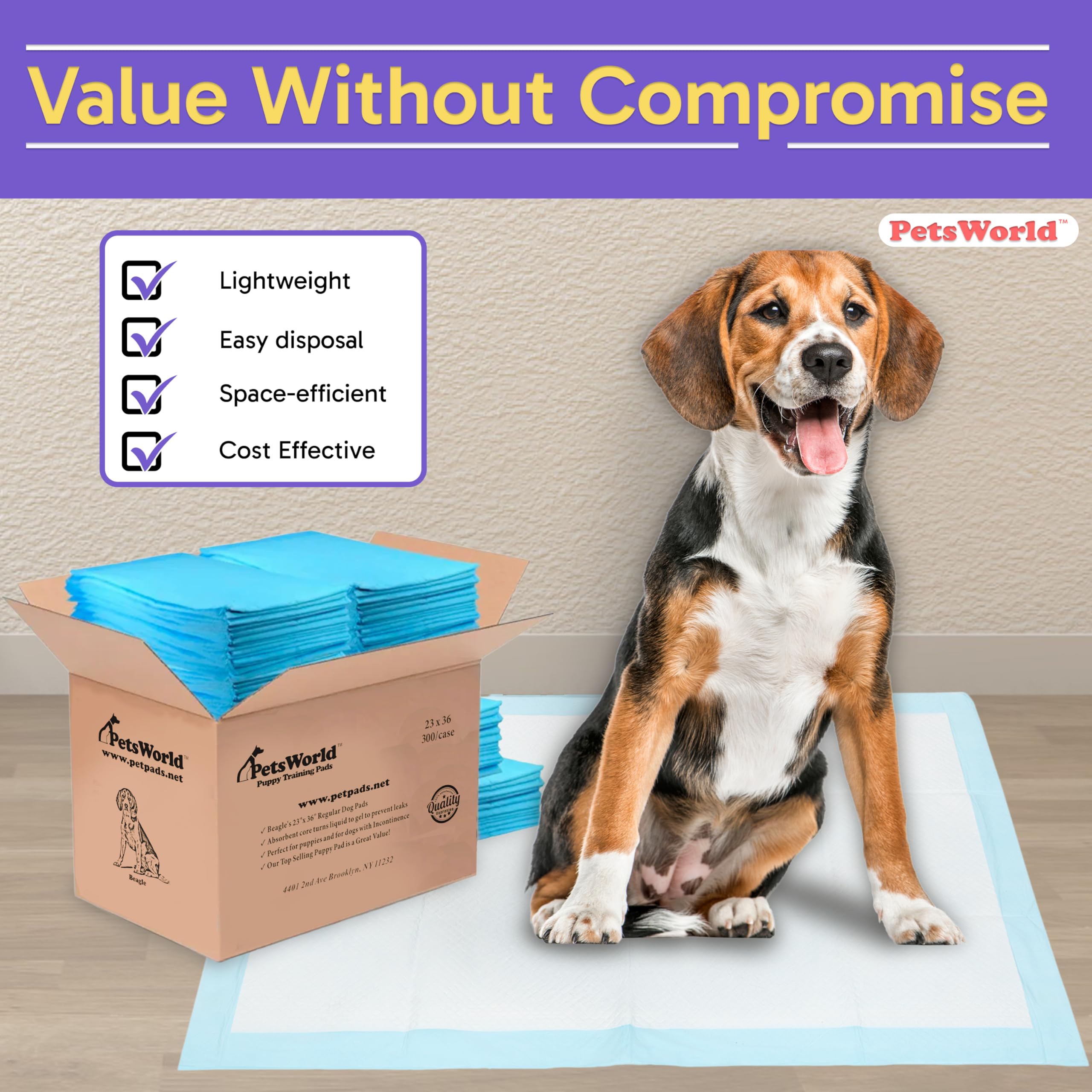 Amazon.co.jp: PetsWorld 犬用トレーニングパピーパッド 23x36
